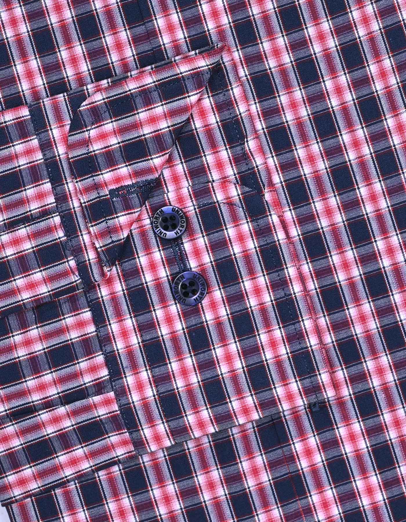 Check Navy Classic Fit Shirt FS1054-1RF-15.5