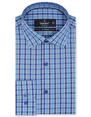 Check Blue Classic Fit Shirt FS1056RF-14.5