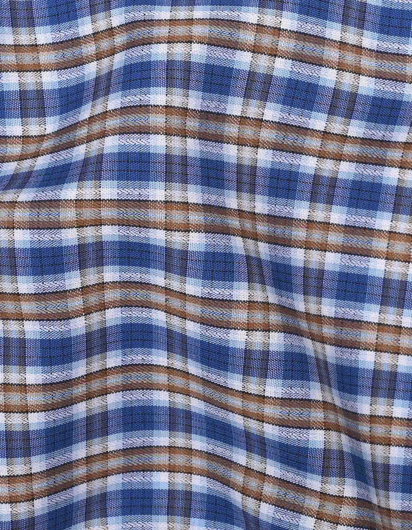 Check Blue Classic Fit Shirt FS1057RF-16