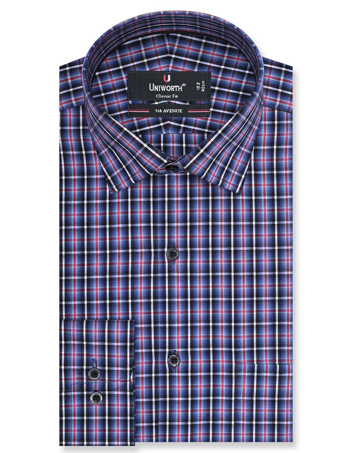 Check Blue Classic Fit Shirt FS1058RF-14.5