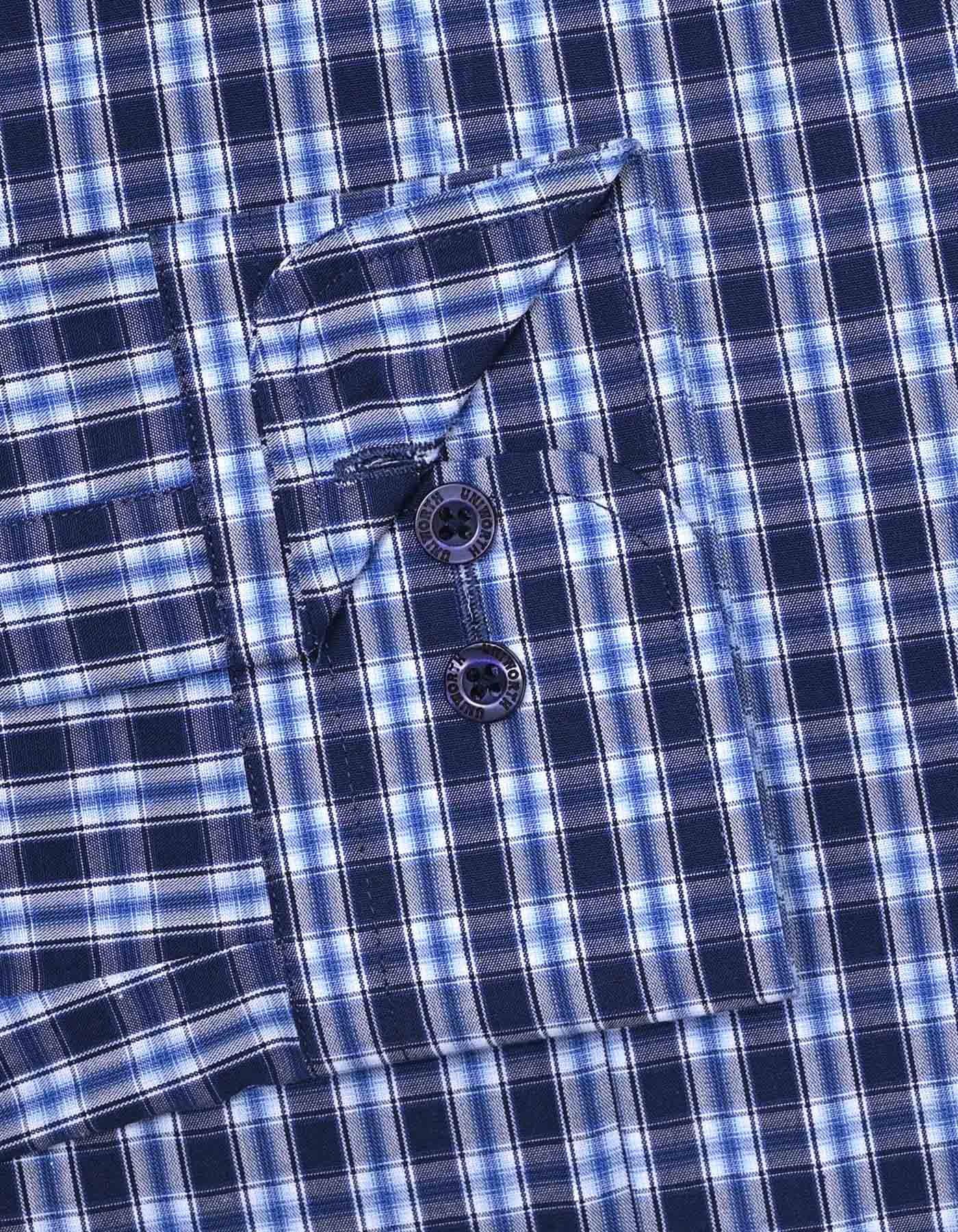 Check Navy Classic Fit Shirt FS1061RF-15.5
