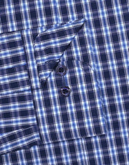 Check Navy Classic Fit Shirt FS1061RF-15.5