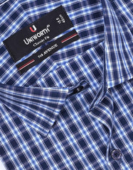 Check Navy Classic Fit Shirt FS1061RF-15