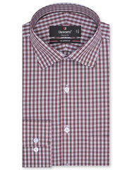 Check Maroon Classic Fit Shirt FS1062RF-14.5