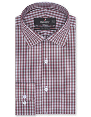 Check Maroon Tailored Smart Fit Shirt FS1062SF-14.5