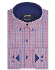 Check White/L Pink Classic Fit Shirt FS1063RF-14.5