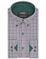 Check Green/Maroon Classic Fit Shirt FS1064RF-14.5