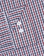 Check Maroon Classic Fit Shirt FS1065RF-15.5