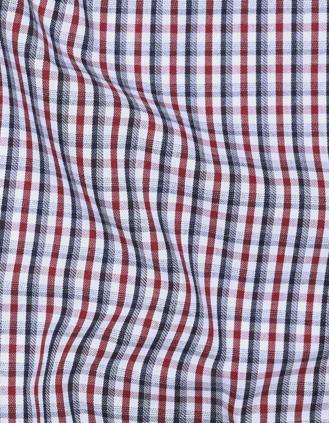 Check Maroon Classic Fit Shirt FS1065RF-16