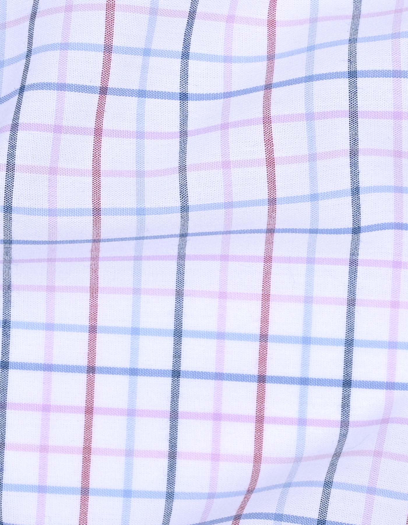Check Blue Tailored Smart Fit Shirt FS1069SF-16.5
