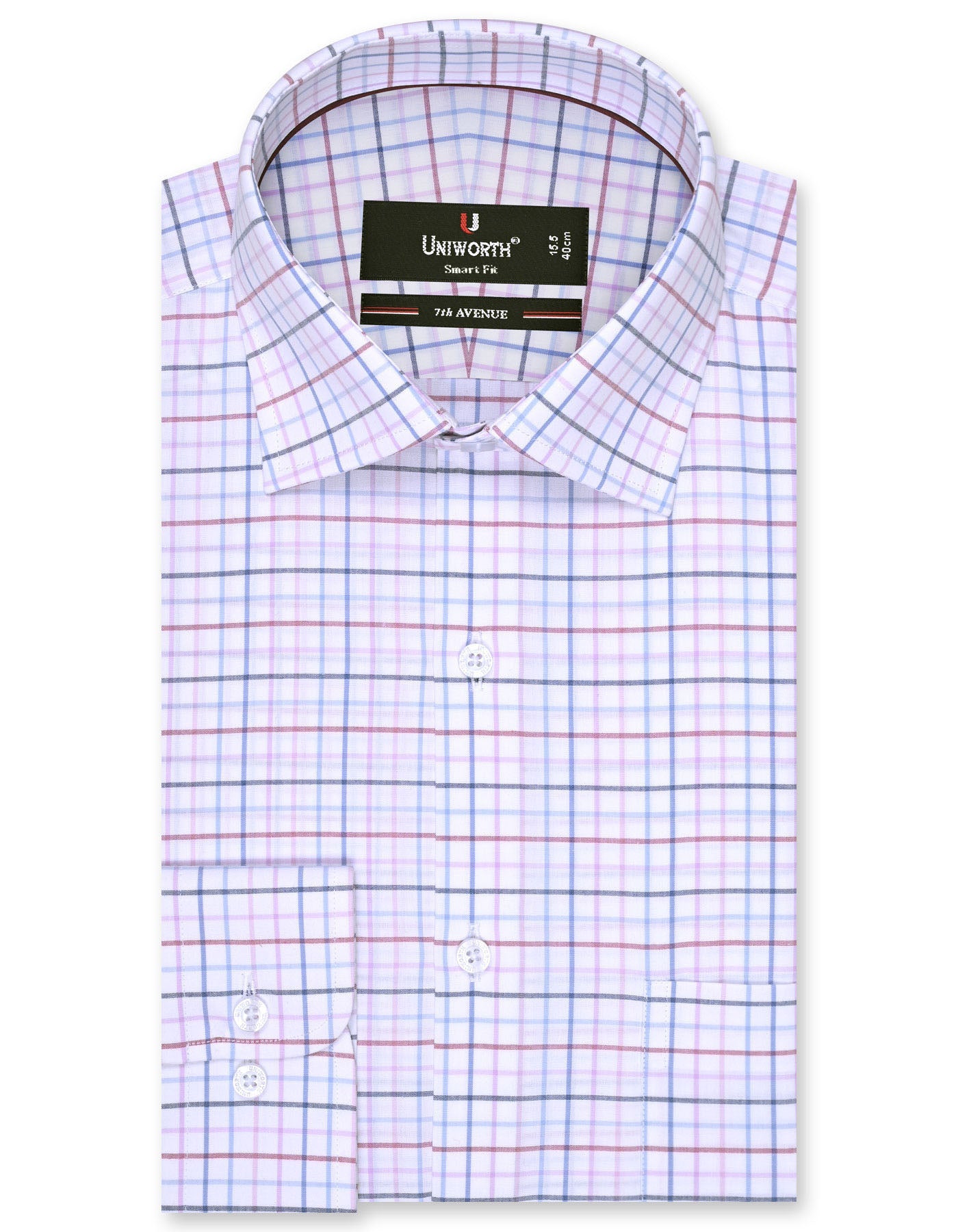 Check Blue Tailored Smart Fit Shirt FS1069SF-15