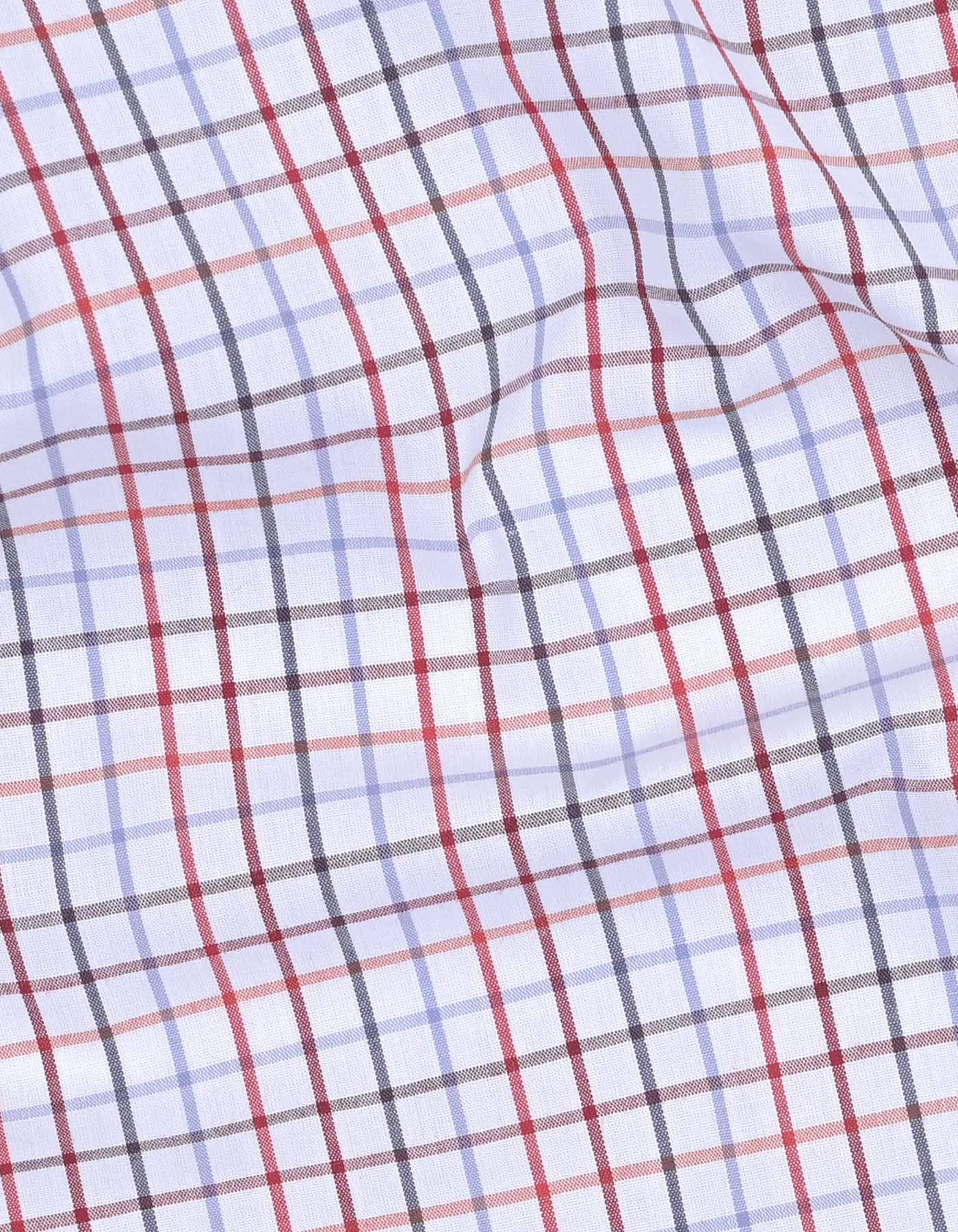 Check Maroon Classic Fit Shirt FS1071RF-16