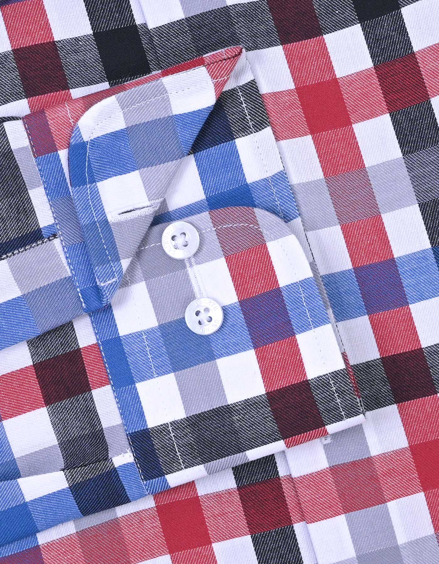 Check Navy Tailored Smart Fit Shirt FS1073SF-15.5