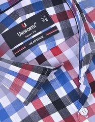 Check Navy Tailored Smart Fit Shirt FS1073SF-15