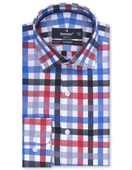 Check Navy Tailored Smart Fit Shirt FS1073SF-14.5