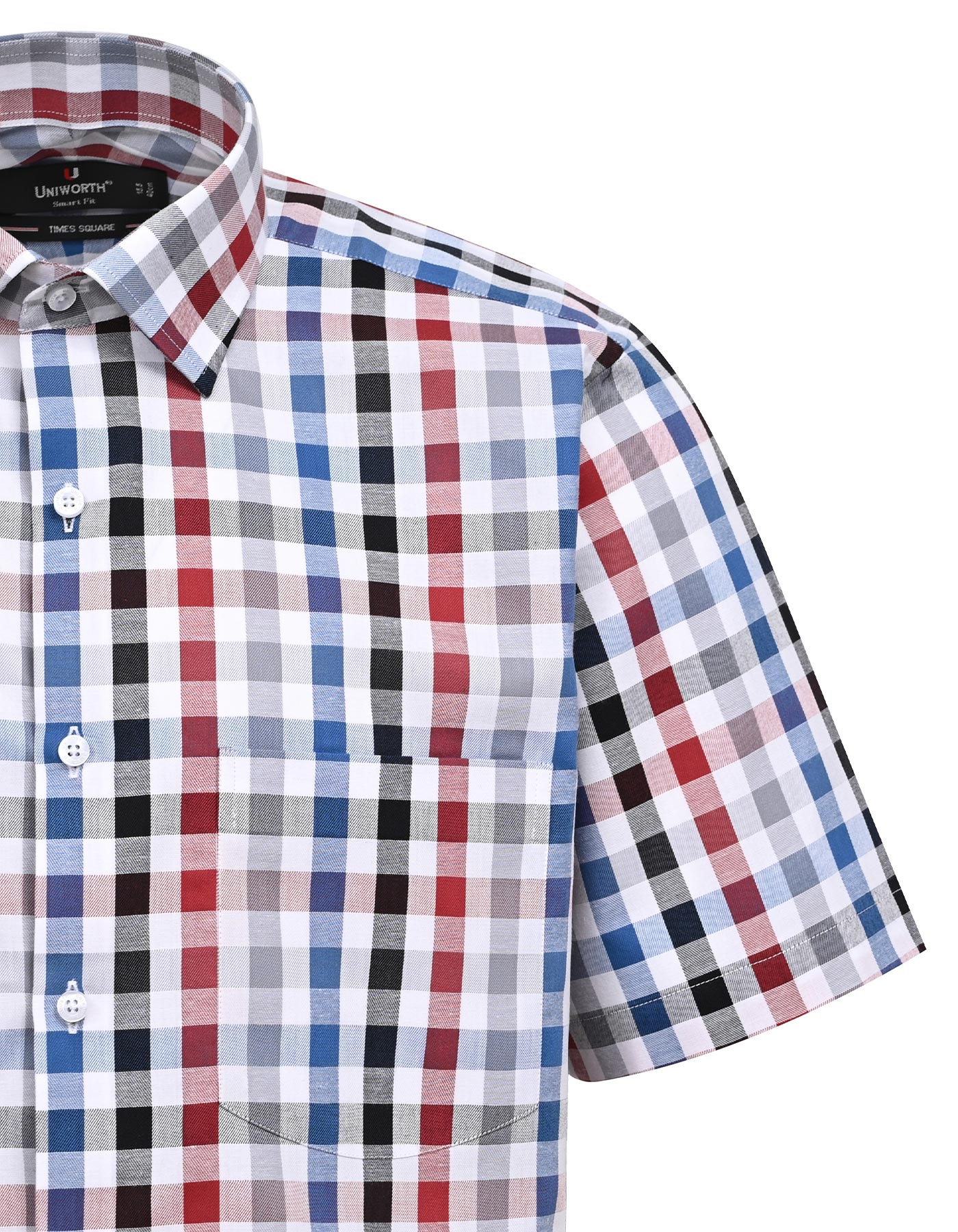 Check Black Tailored Smart Fit Shirt FS1073SH-15.5