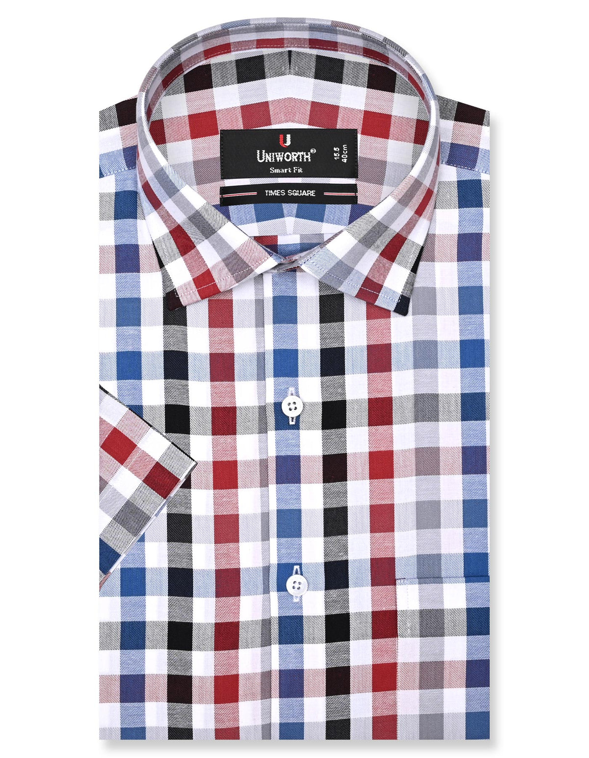 Check Black Tailored Smart Fit Shirt FS1073SH-14.5