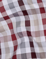 Check Maroon Tailored Smart Fit Shirt FS1074SH-16