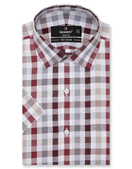 Check Maroon Tailored Smart Fit Shirt FS1074SH-14.5