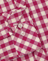Check Burgundy Classic Fit Shirt FS1078-1RF-16.5