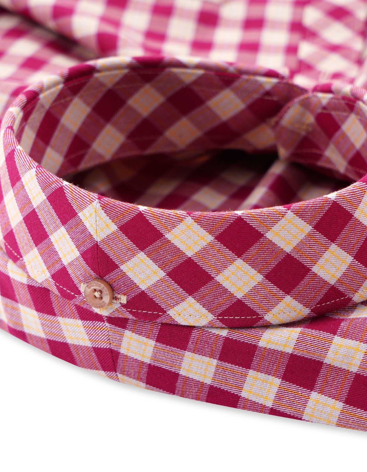 Check Burgundy Tailored Smart Fit Shirt FS1078-1SF-16