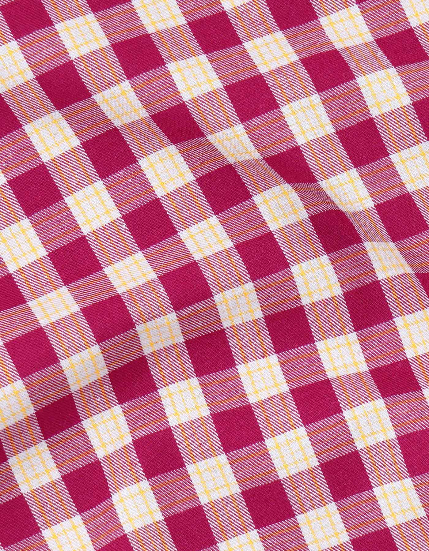 Check Burgundy Tailored Smart Fit Shirt FS1078-1SF-17