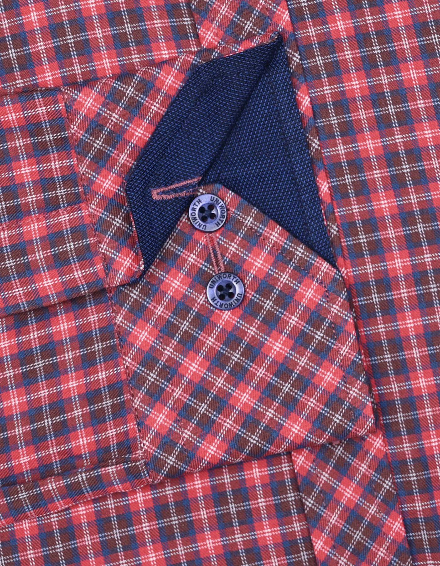 Check Red Classic Fit Shirt FS1080RF-15.5