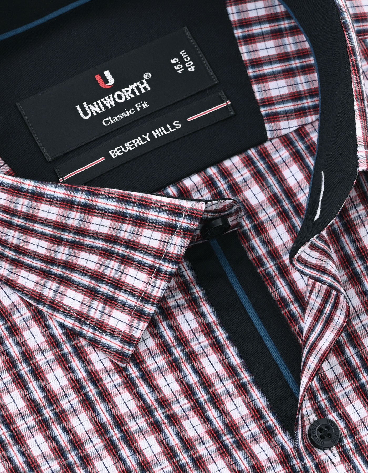 Check Maroon Classic Fit Shirt FS1081-3RF-15