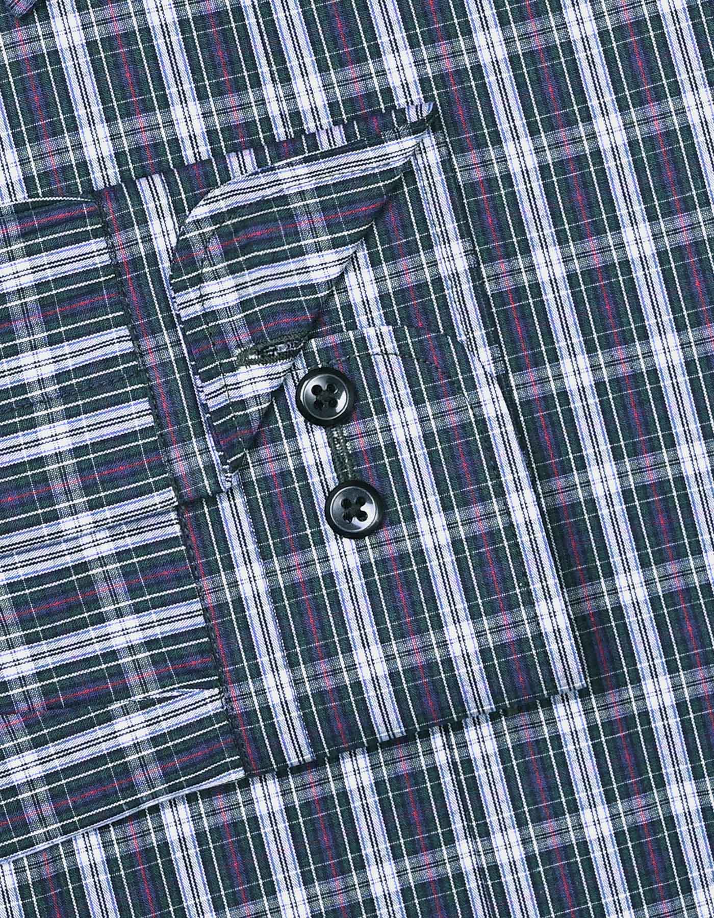 Check Green Tailored Smart Fit Shirt FS1083SF-15.5