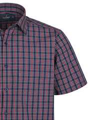 Check Navy Tailored Smart Fit Shirt FS1084SH-15.5