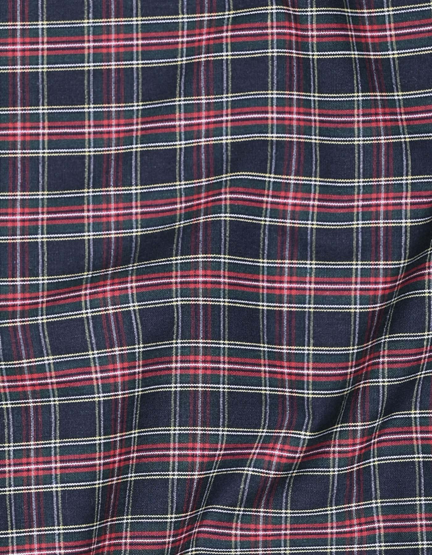 Check Navy Tailored Smart Fit Shirt FS1084SH-16