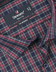 Check Navy Tailored Smart Fit Shirt FS1084SH-15