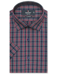 Check Navy Tailored Smart Fit Shirt FS1084SH-14.5