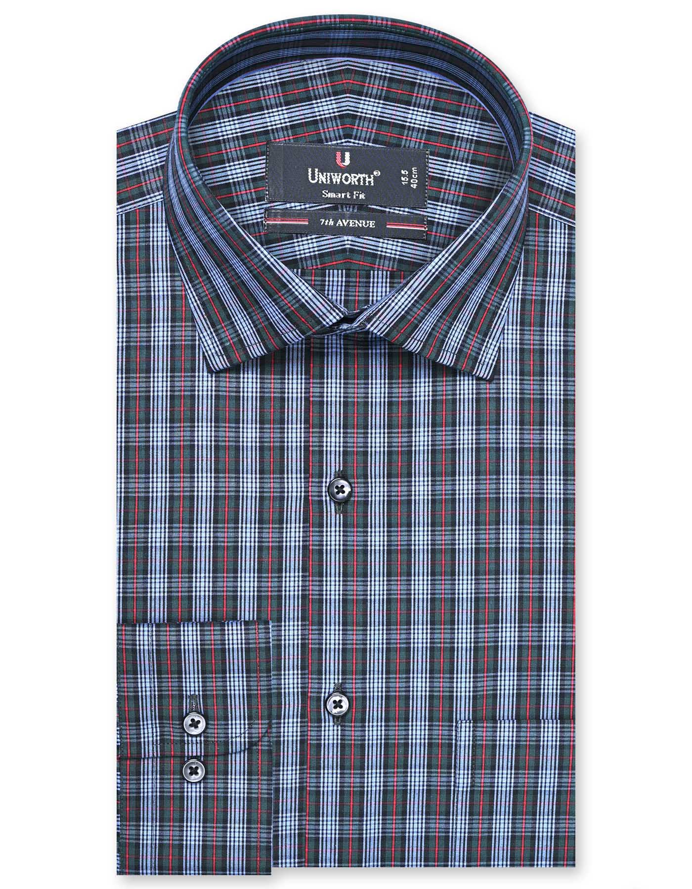 Check D Green Tailored Smart Fit Shirt FS1085SF-14.5