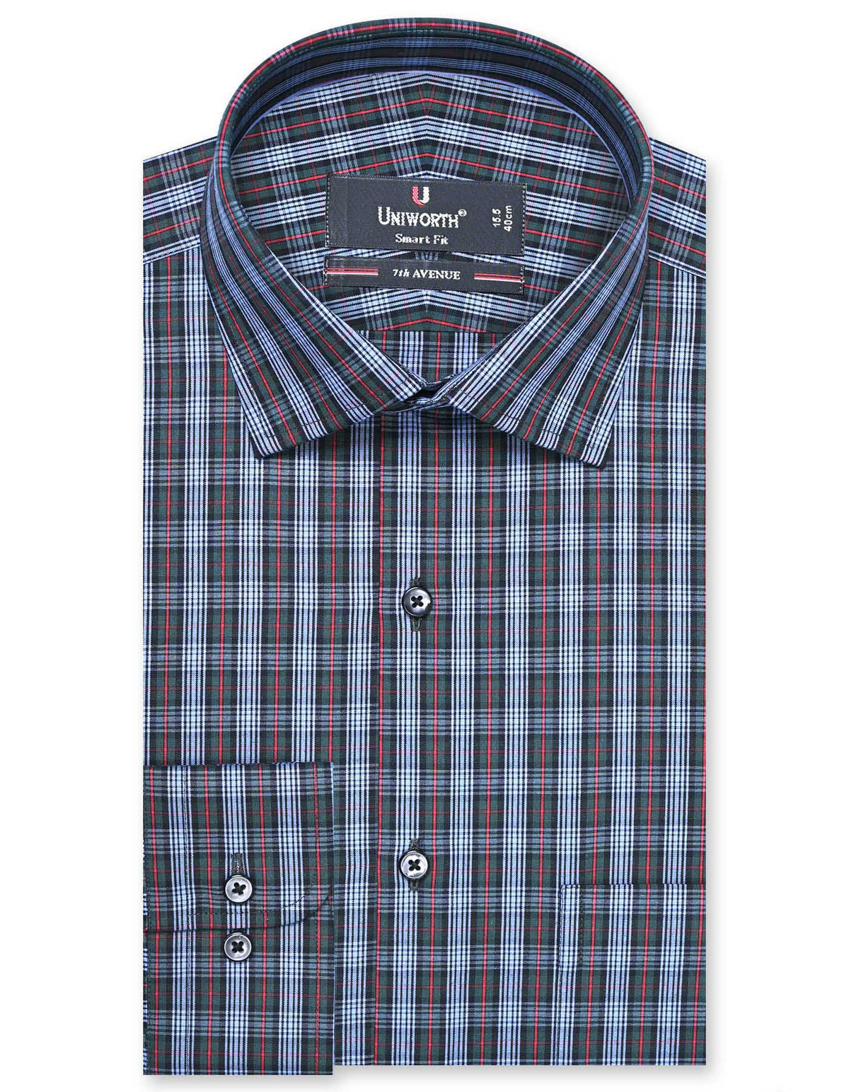Check D Green Tailored Smart Fit Shirt FS1085SF-14.5