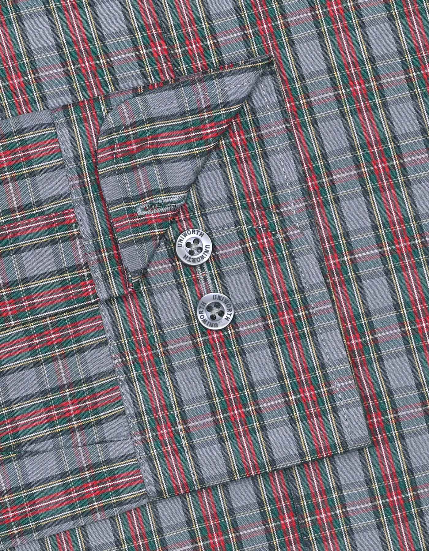 Check Grey Tailored Smart Fit Shirt FS1086SF-15.5