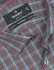 Check Grey Tailored Smart Fit Shirt FS1086SF-15