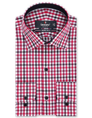 Check Maroon Classic Fit Shirt FS1087RF-14.5