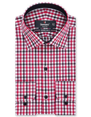 Check Maroon Tailored Smart Fit Shirt FS1087SF-14.5
