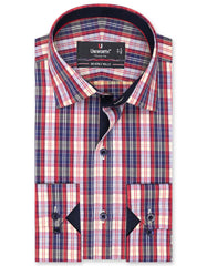 Check Yellow Classic Fit Shirt FS1092RF-14.5