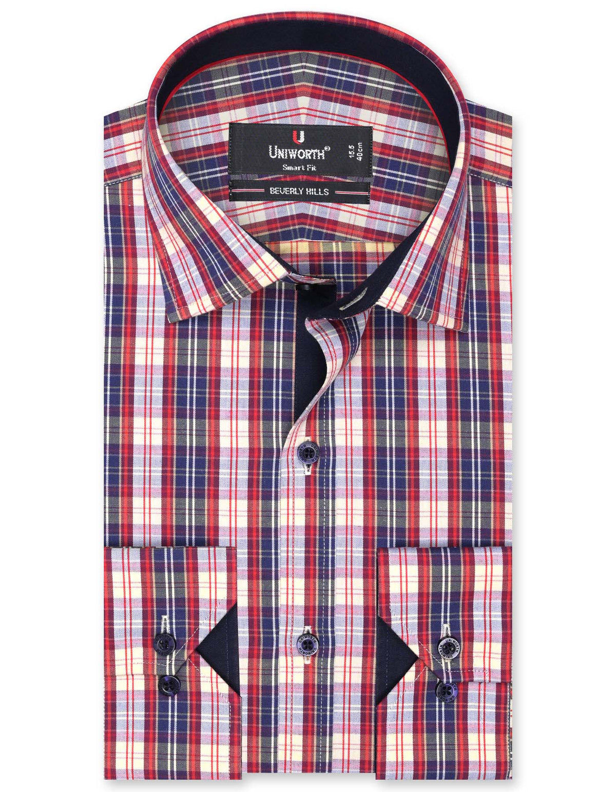Check Yellow Tailored Smart Fit Shirt FS1092SF-14.5