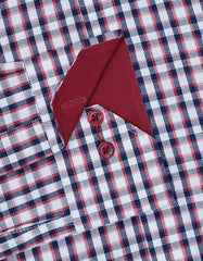 Check Navy Tailored Smart Fit Shirt FS1093SF-16