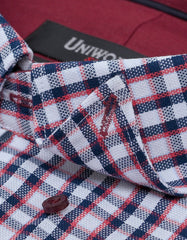 Check Navy Tailored Smart Fit Shirt FS1093SF-15.5