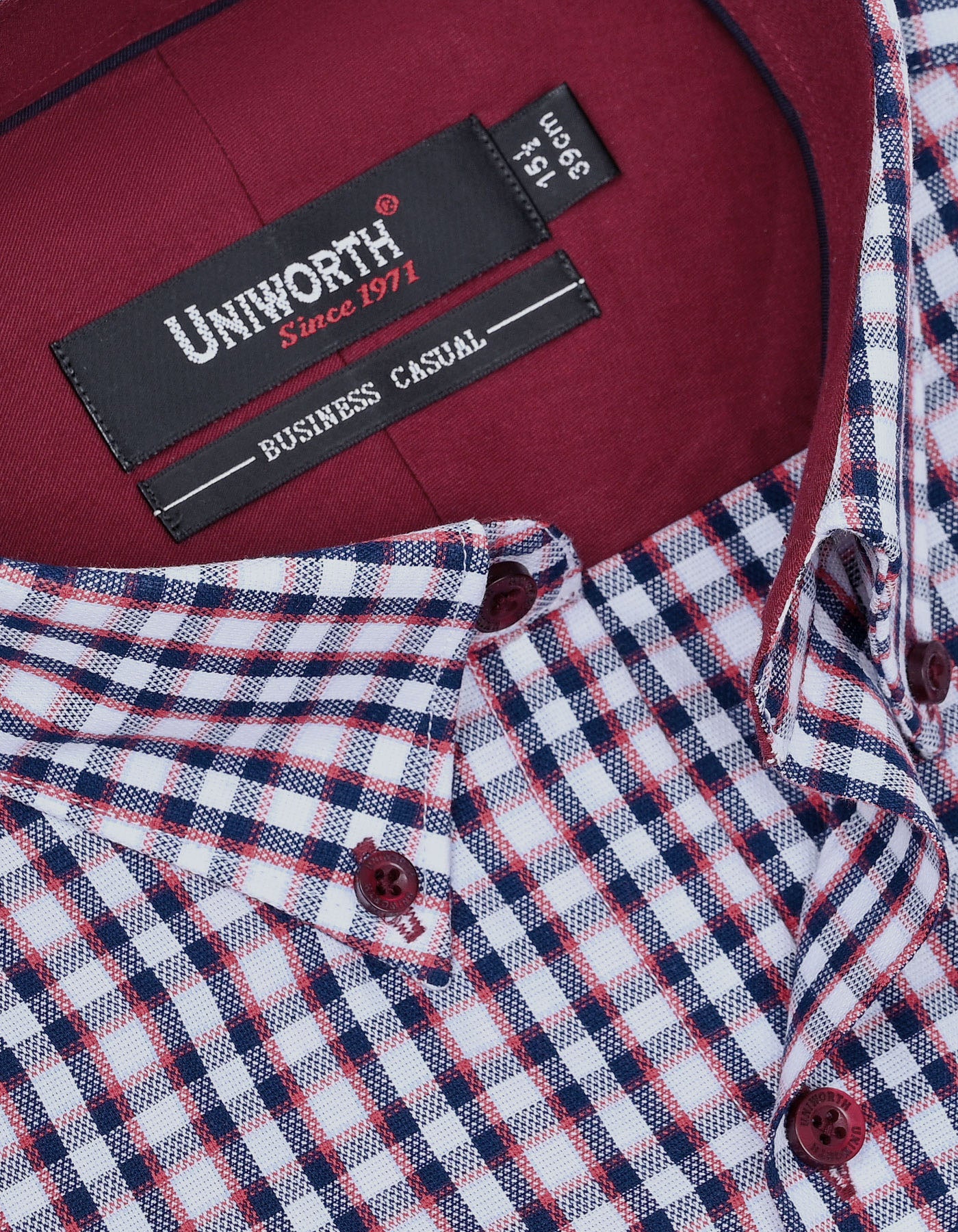 Check Navy Tailored Smart Fit Shirt FS1093SF-15