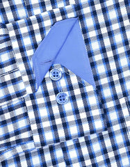 Check Blue Tailored Smart Fit Shirt FS1094SF-16