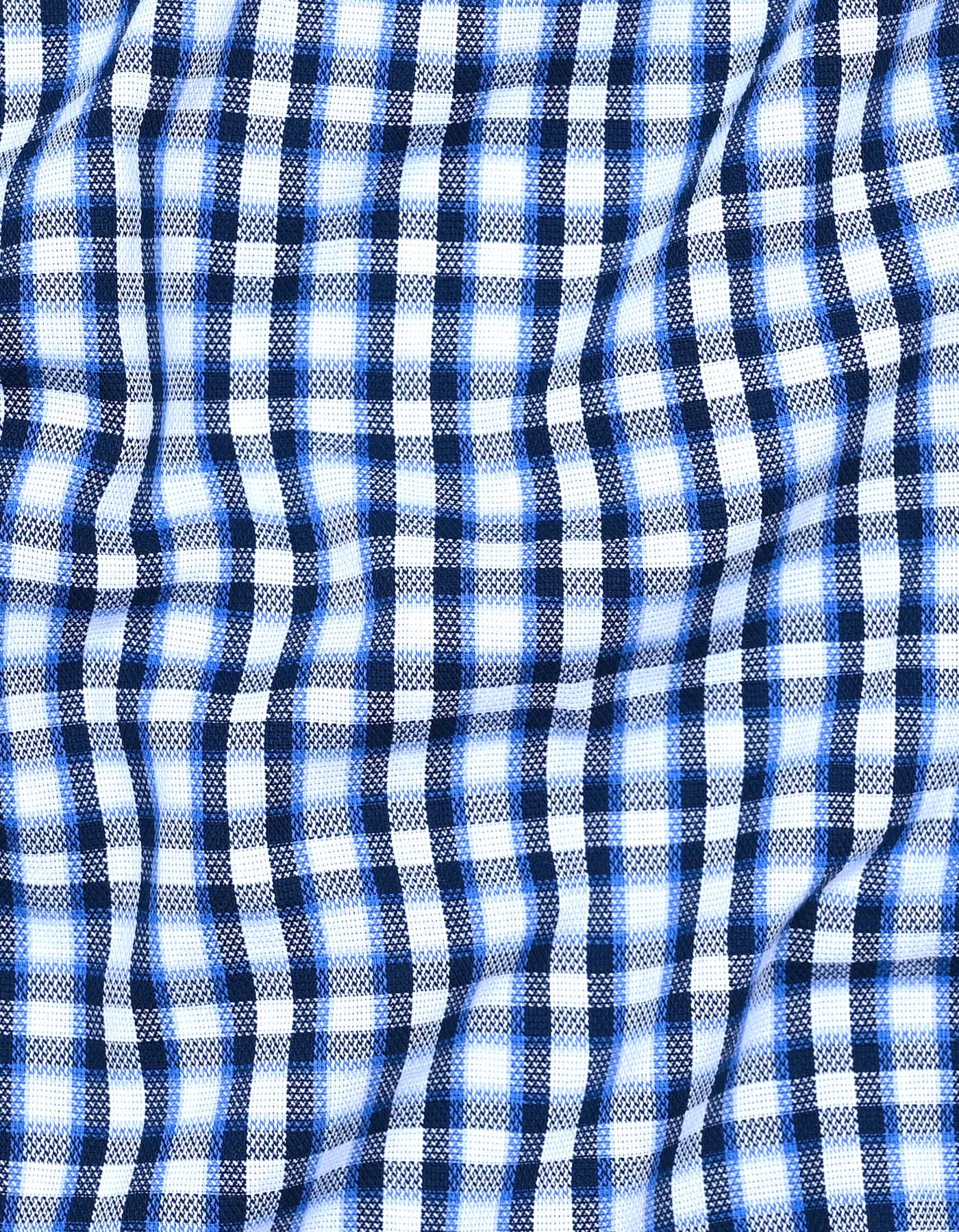 Check Blue Tailored Smart Fit Shirt FS1094SF-17