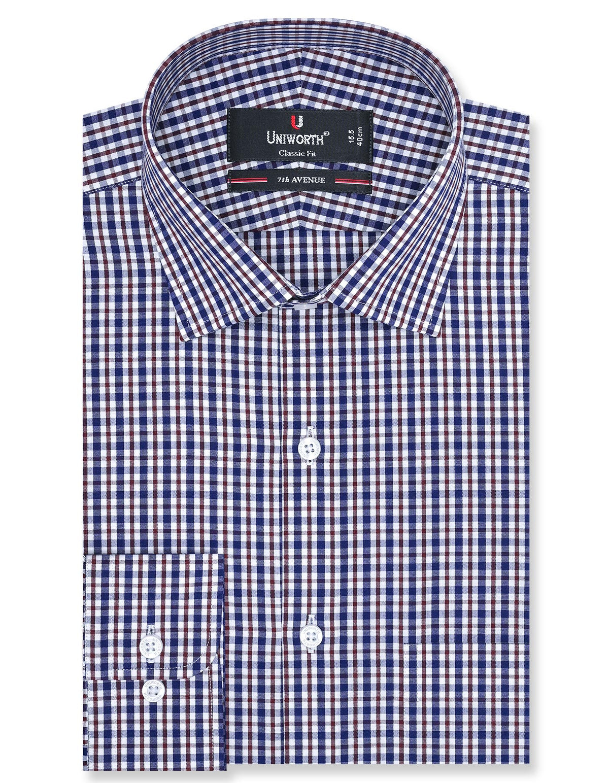 Check Brown Classic Fit Shirt FS1095RF-14.5