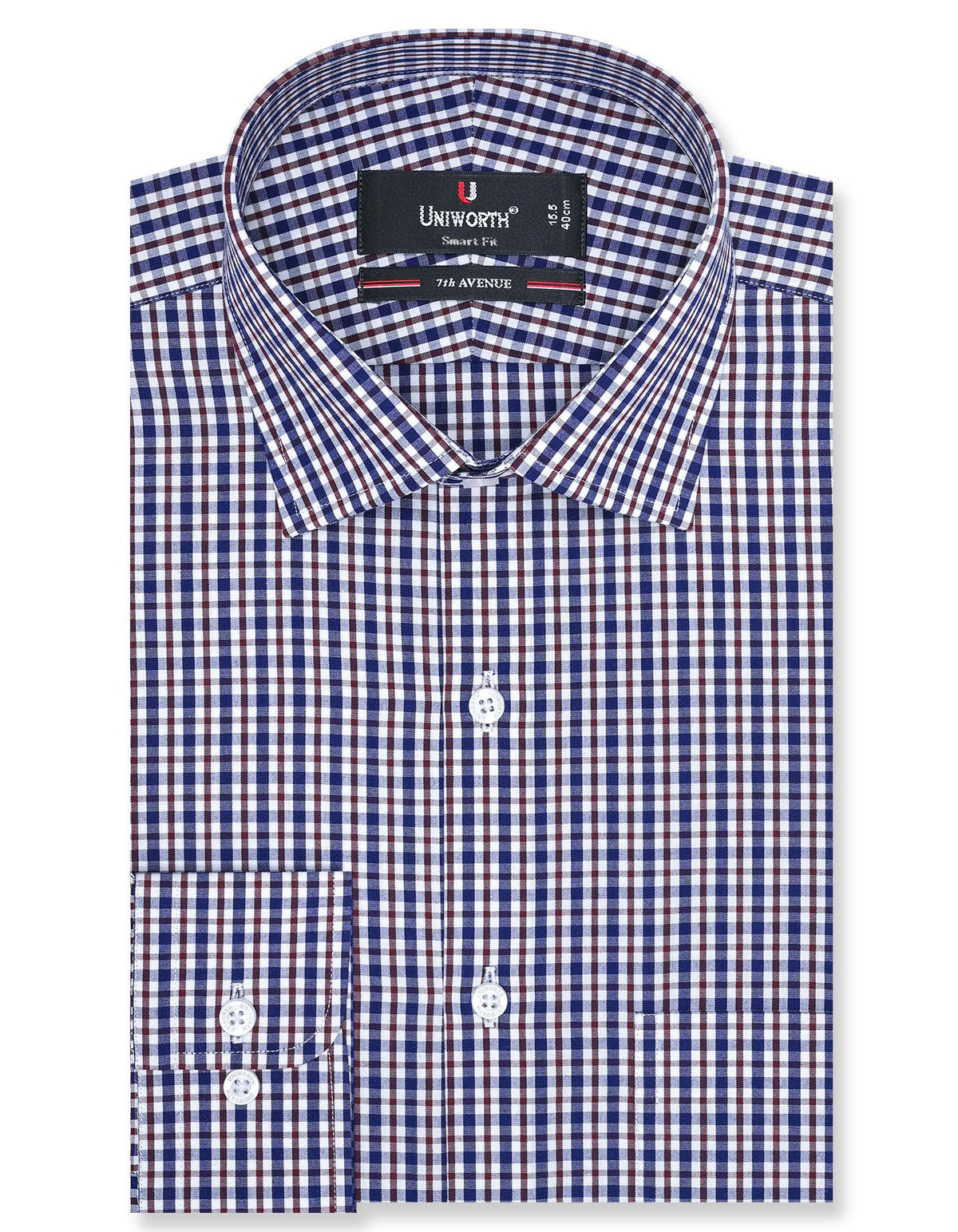 Check Brown Tailored Smart Fit Shirt FS1095SF-14.5