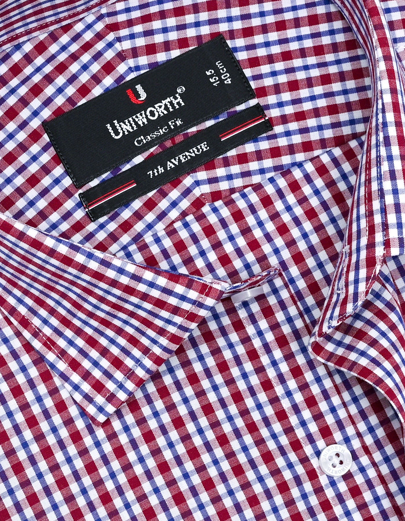 Check Maroon Classic Fit Shirt FS1097RF-15