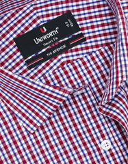 Check Maroon Tailored Smart Fit Shirt FS1097SF-15